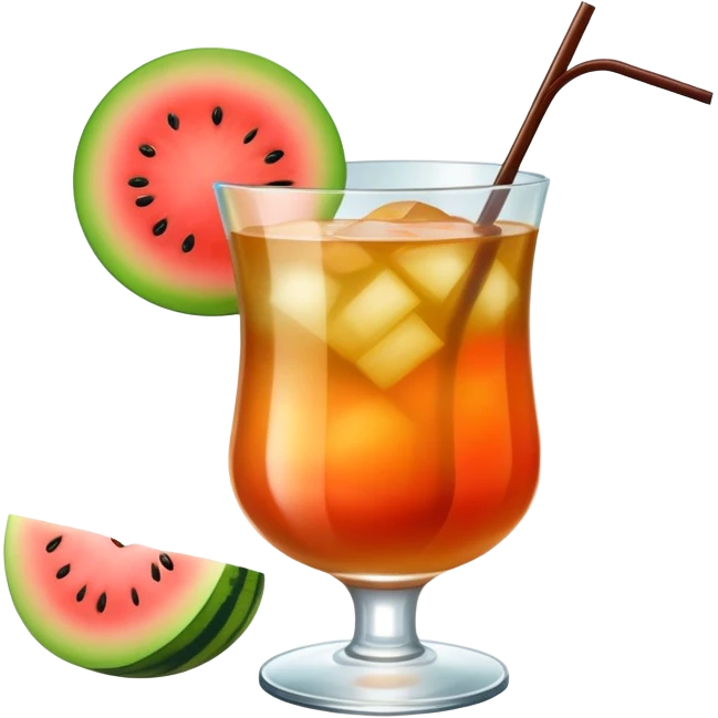melón carajillo cocktail with coffee, liquor, and fresh melon emoji