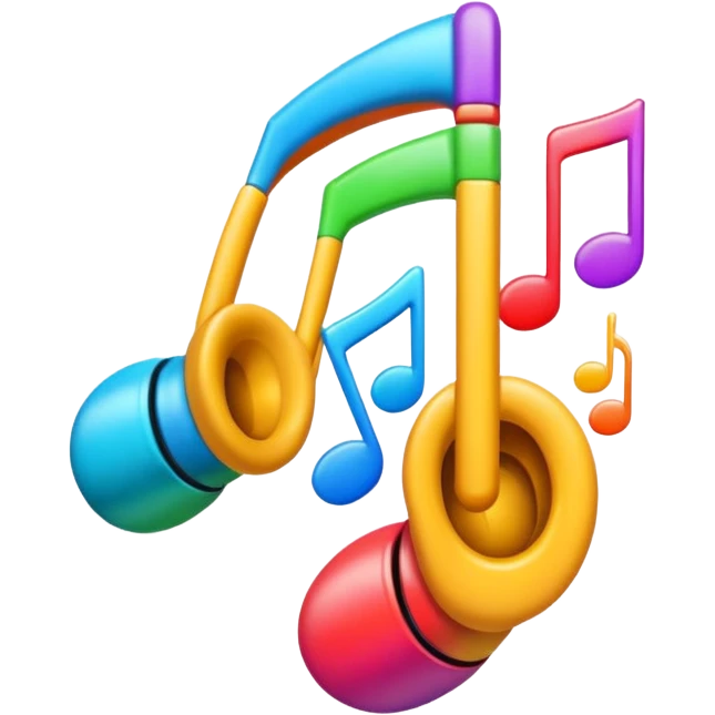 Music to my ears, music flowing into an ear emoji