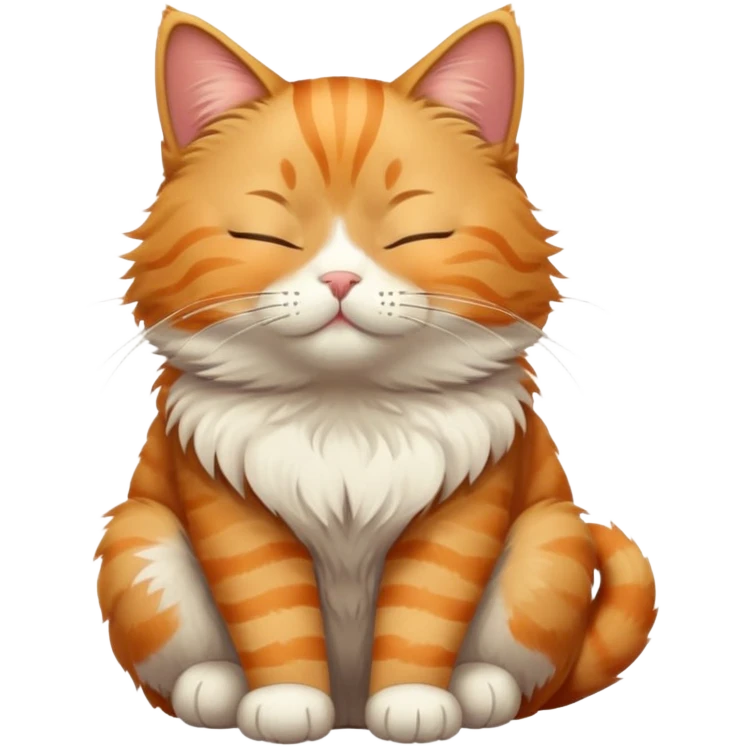 a cat sitting with closed eyes emoji