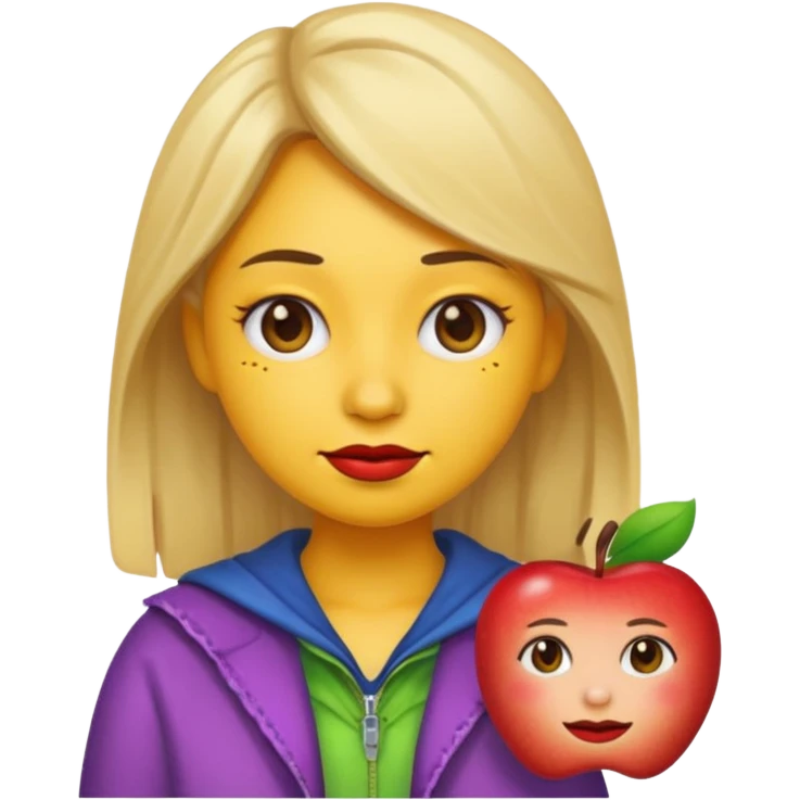 girl emoji , apple style , ugly outfit emoji