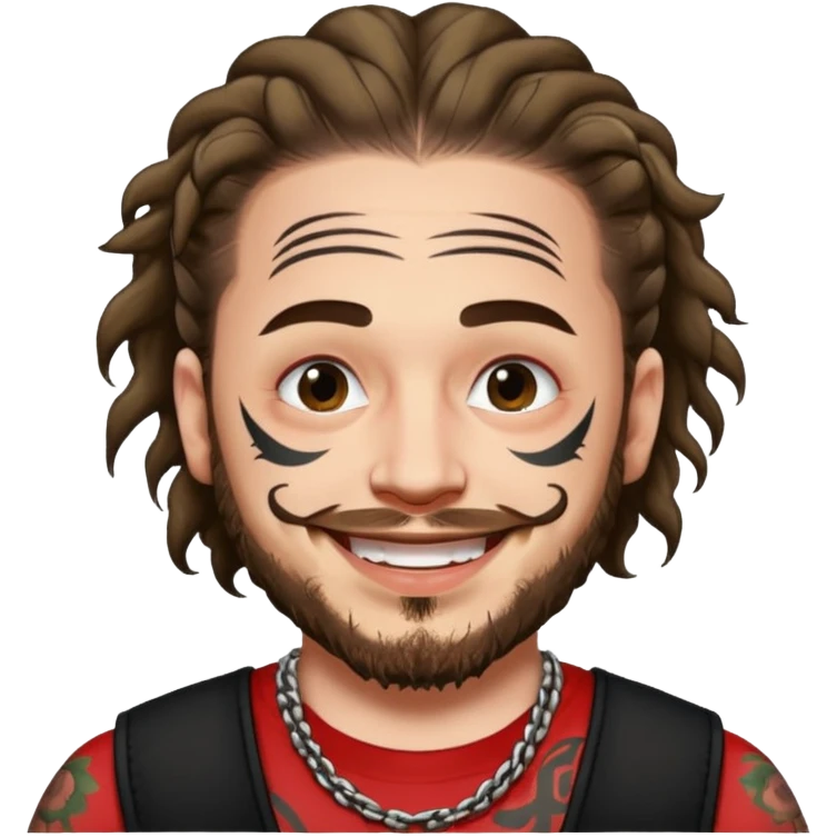 post malone absurdly amount of face tattoos emoji