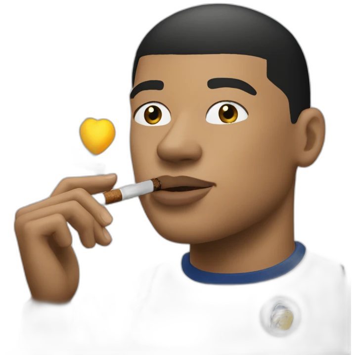 Mbappé smoking emoji