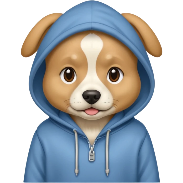 dog wearing a hoodie emoji
