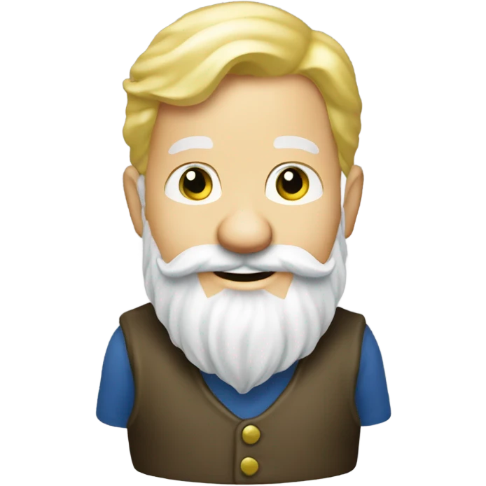 garden gnome with blonde hair and gotee emoji