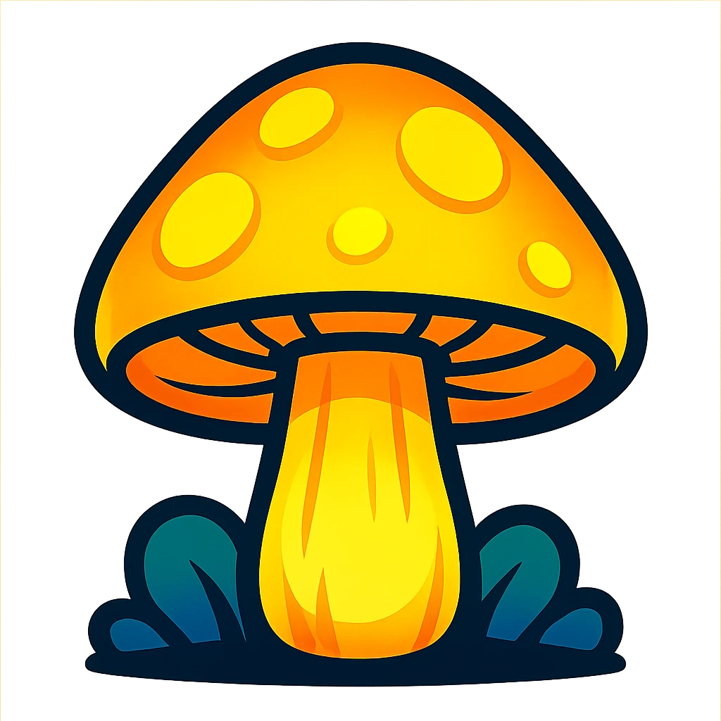 glowing mushroom emoji