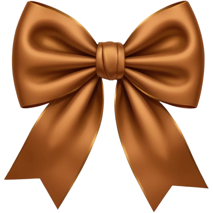 brown bow  emoji