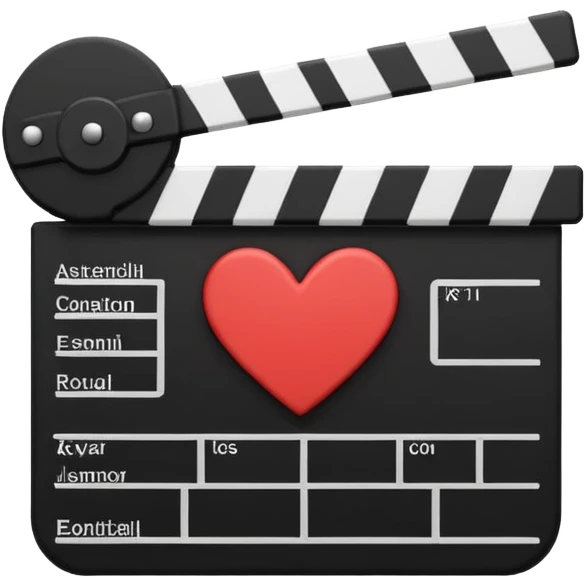 clapperboard themed heart emoji