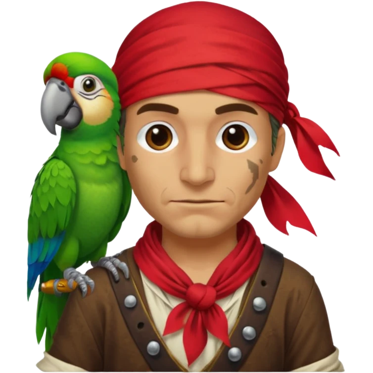 pirate and parrot emoji