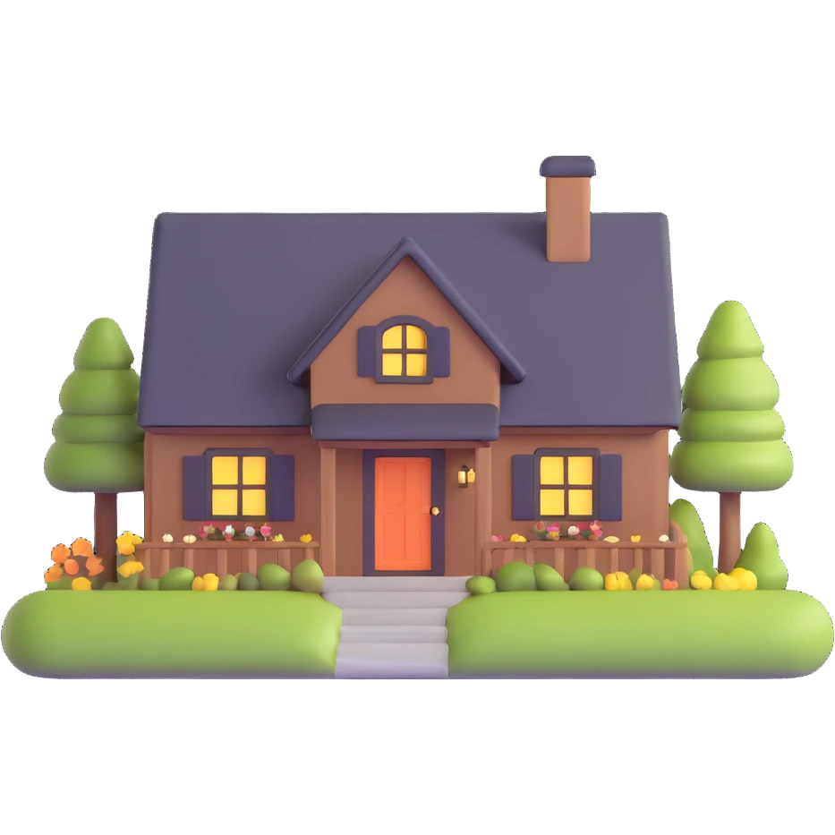 cozy cottage home emoji