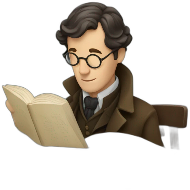 sherlock holmes reading a book emoji