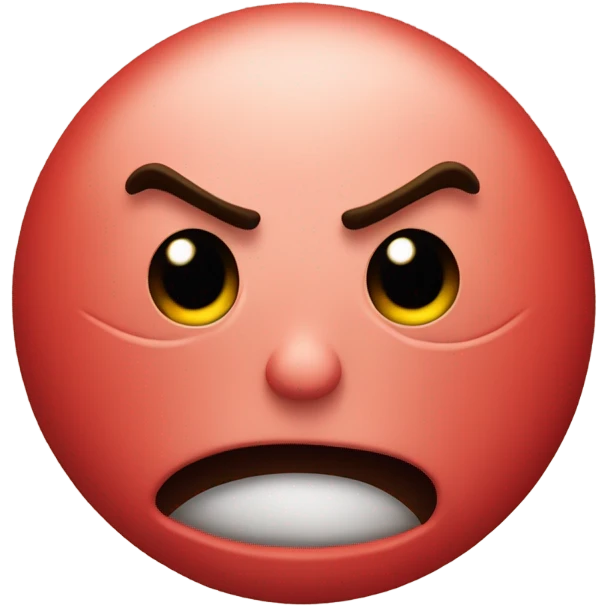 red emoji who is very angry emoji
