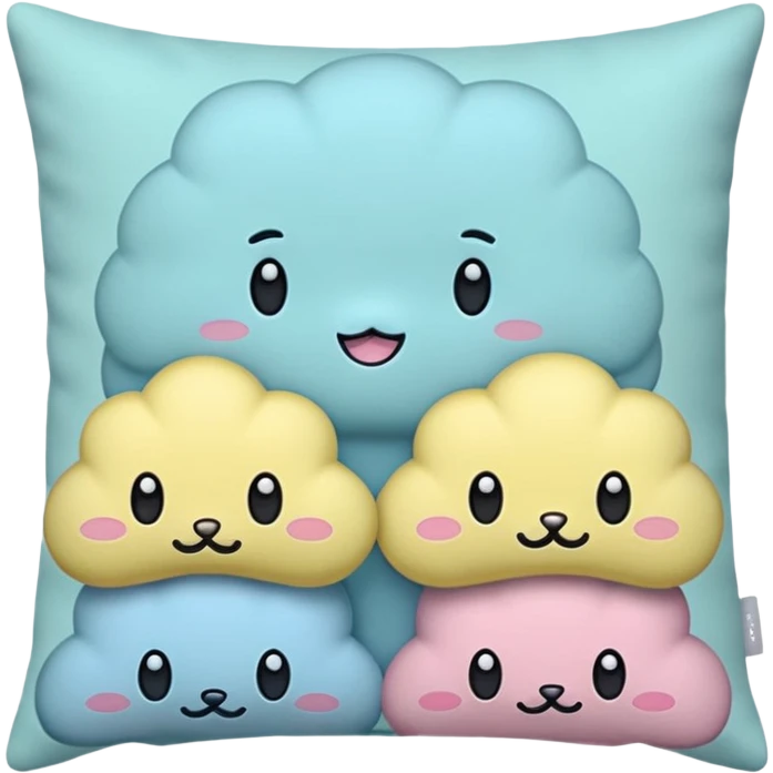 cushions cute no faces pastel colors emoji