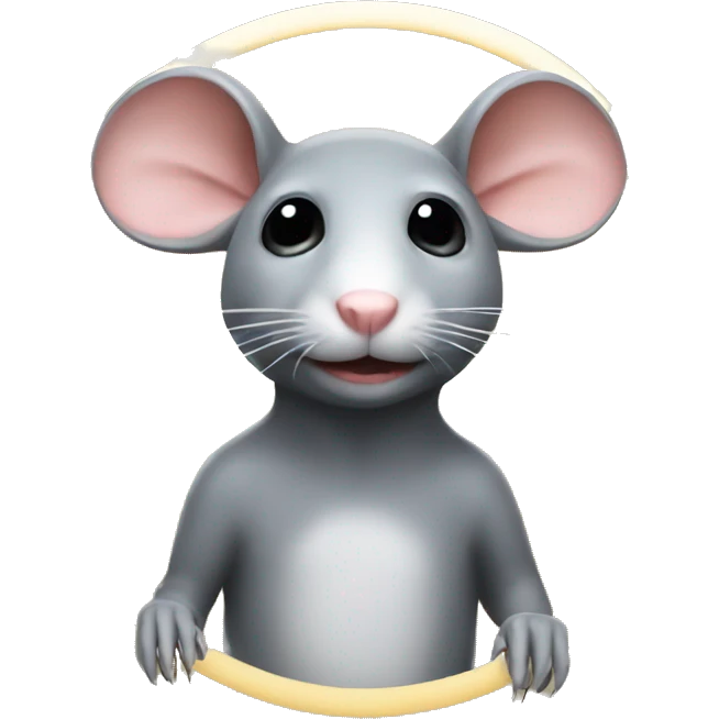 The rat emoji, but with a halo emoji