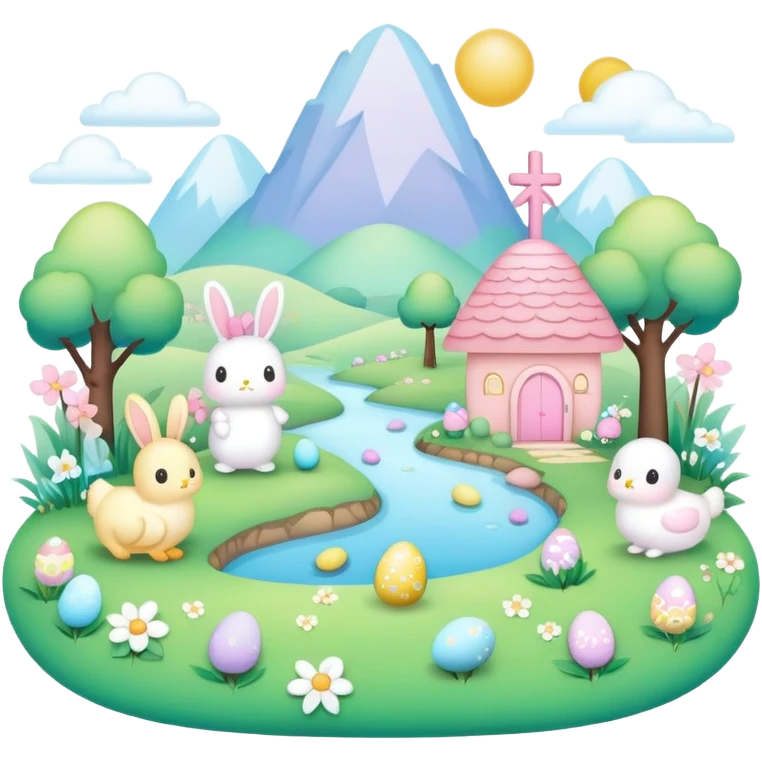 easter sanrio landscape  emoji