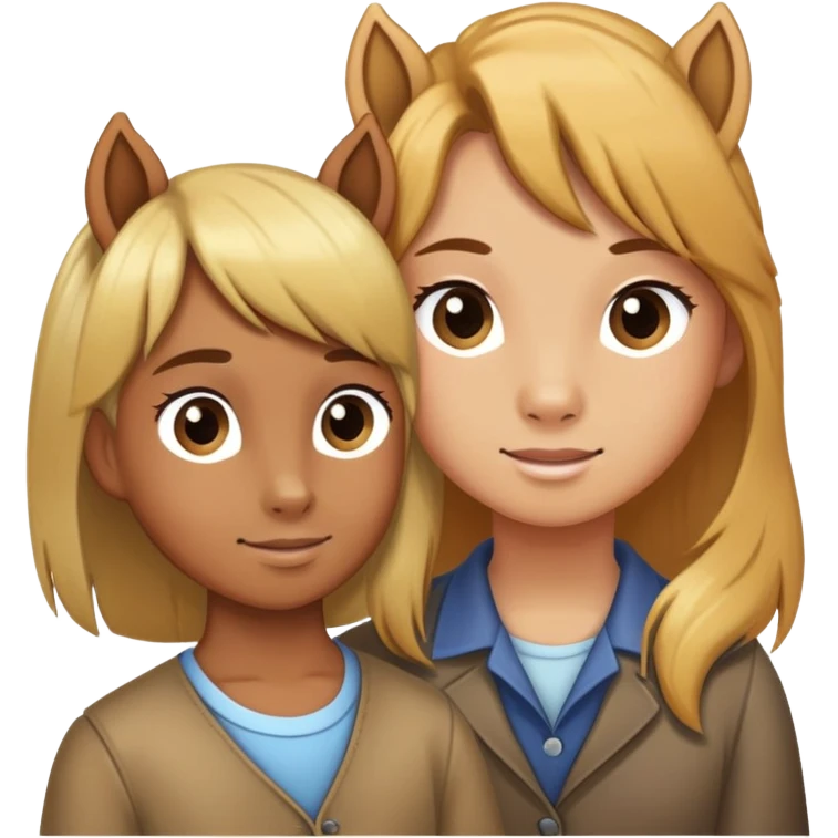 person grooming a pony emoji