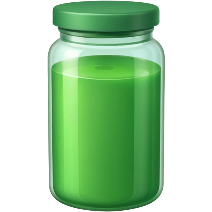 a plastic jar filled with green wax emoji