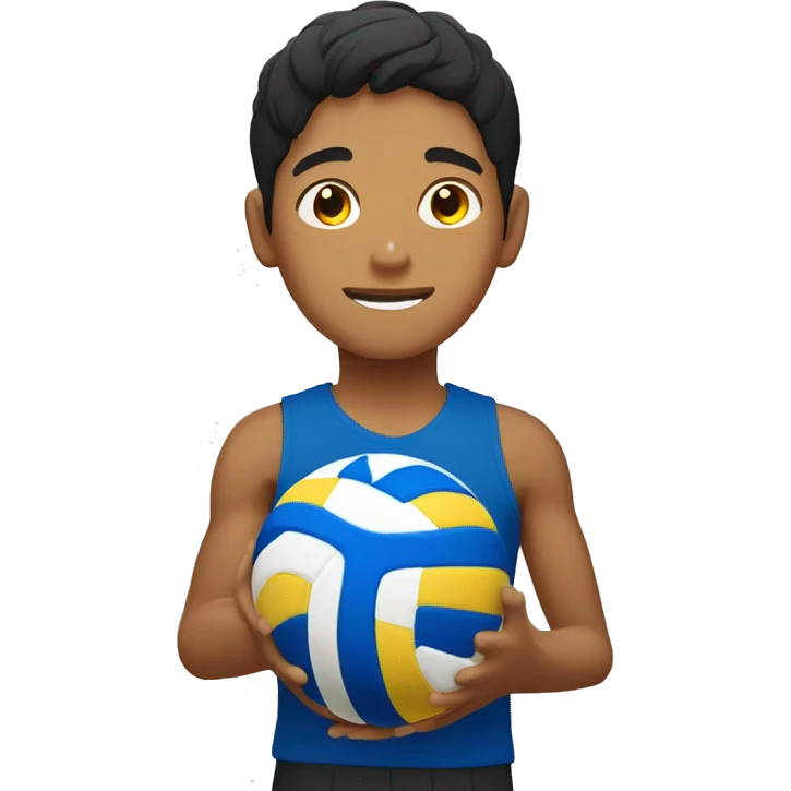 Filipino boy with volleyball  emoji