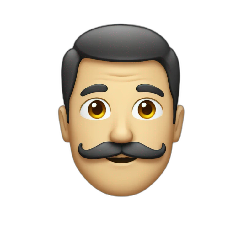 Personne avec une moustache emoji