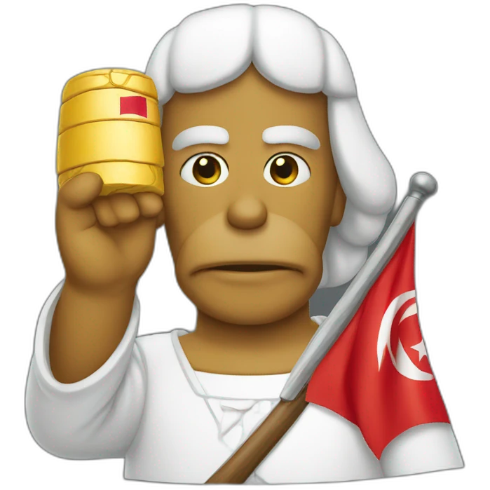 Homer with tunisian flag emoji