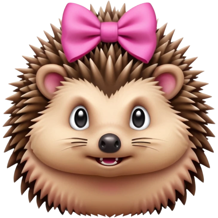 hedgehog with a pink bow make it mad  emoji