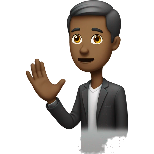 questioning white man with hand gesturing  emoji