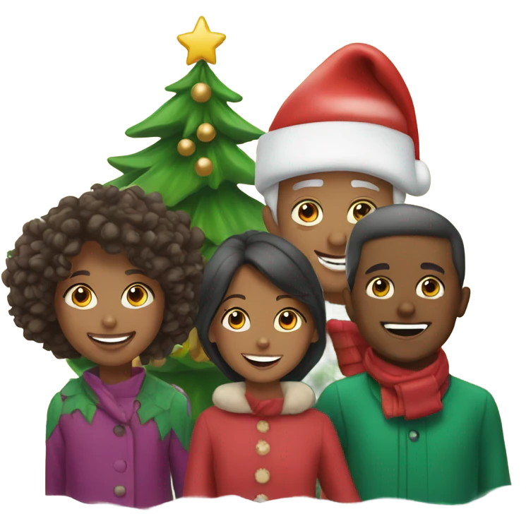 christmas joy with children emoji