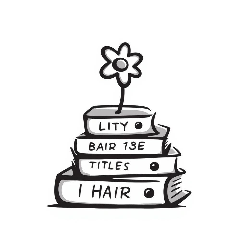стопка из трех книг и цветок emoji