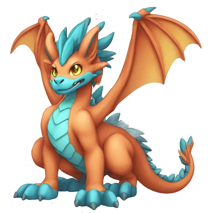 Anthro Sona Fakemon Dragon Full Body emoji
