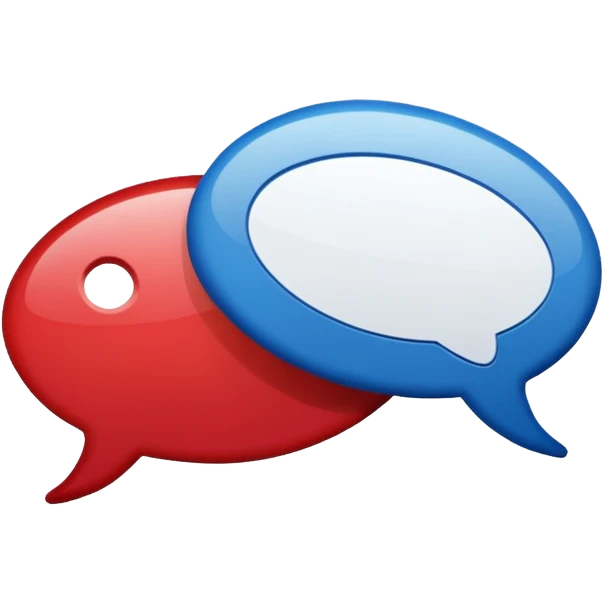 speech bubble with French flag colors emoji