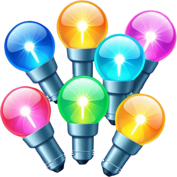 colorfull flash lights emoji