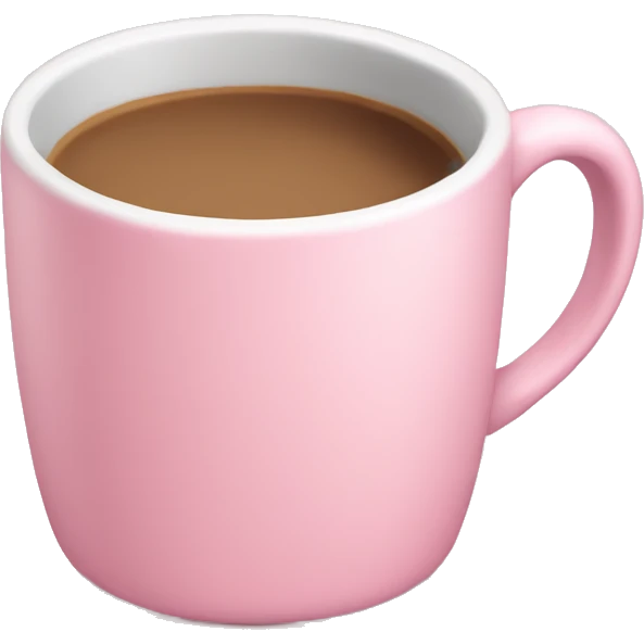 pastel pink coffee cup emoji