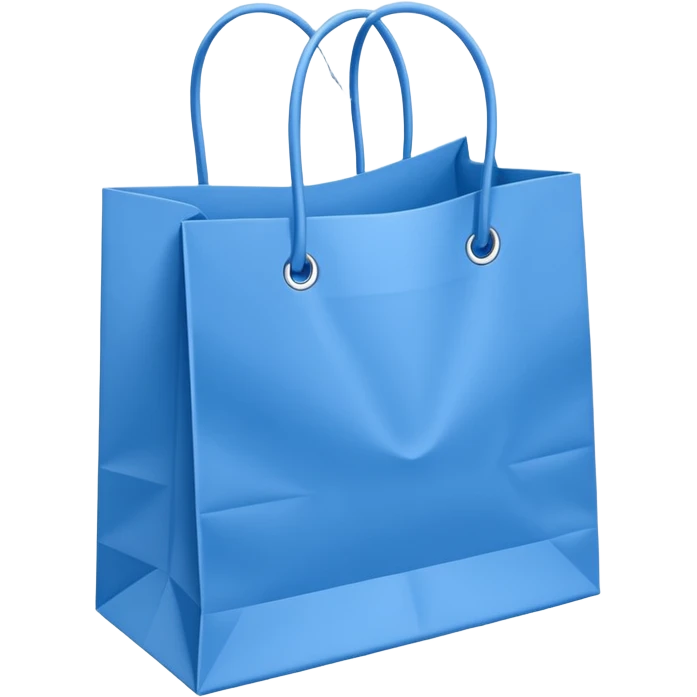 shopping bag blue emoji