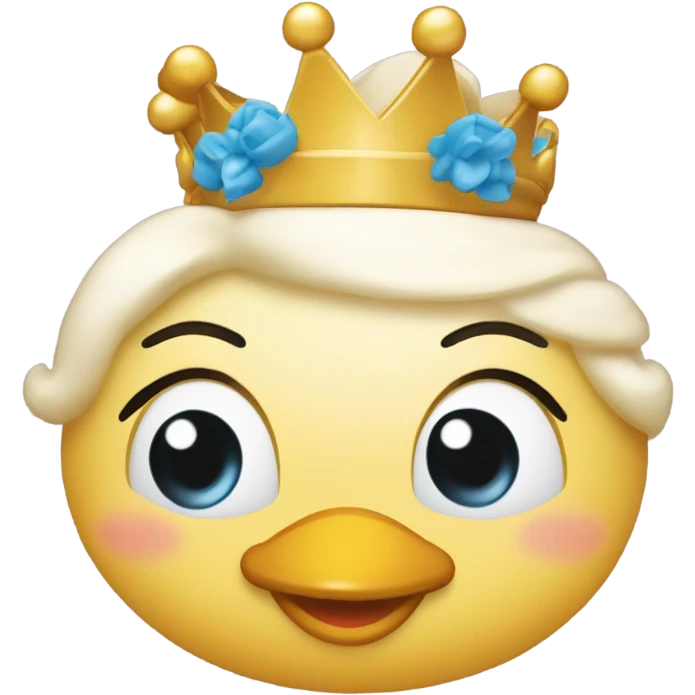 Pato con cara de reina  emoji