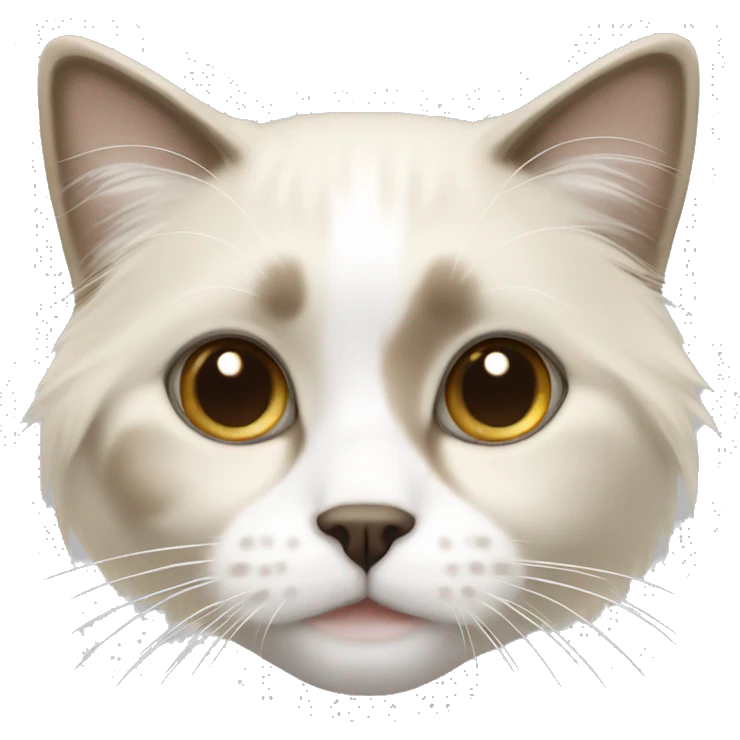 white and beige colored ragdoll emoji