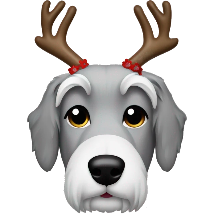  Irish wolfhound dog and reindeer antlers headband emoji
