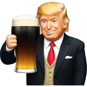 Donald Trump drinking Guinness  emoji