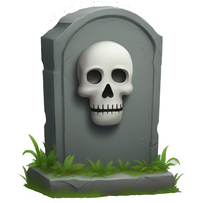 Grave front view emoji