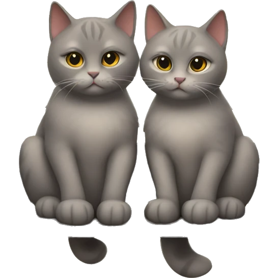 Two kitties head touching lovingly sitting on a bench at night emoji