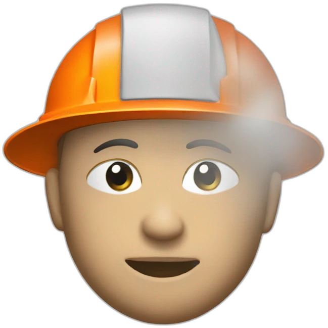 Orange hard hat with word T logo emoji