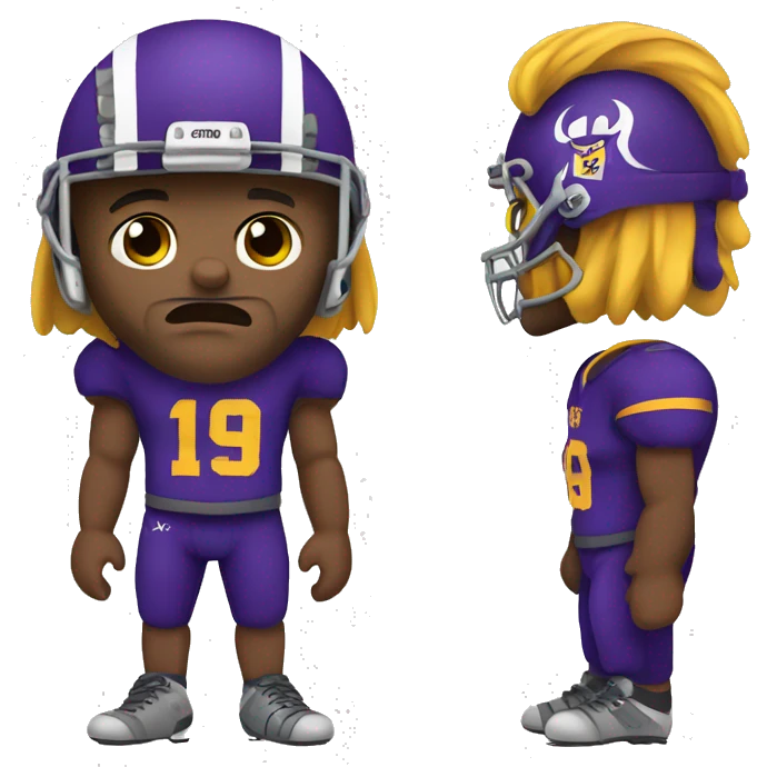 Viking football player  emoji
