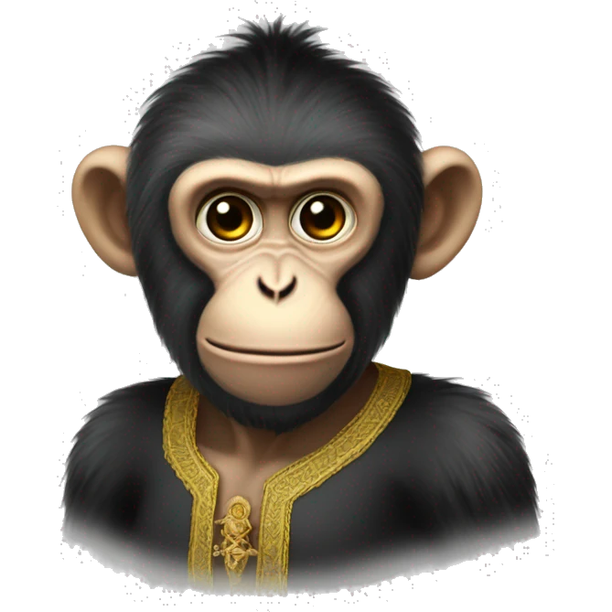 Ukrainian-Monkey. crested head, long whiskers  emoji