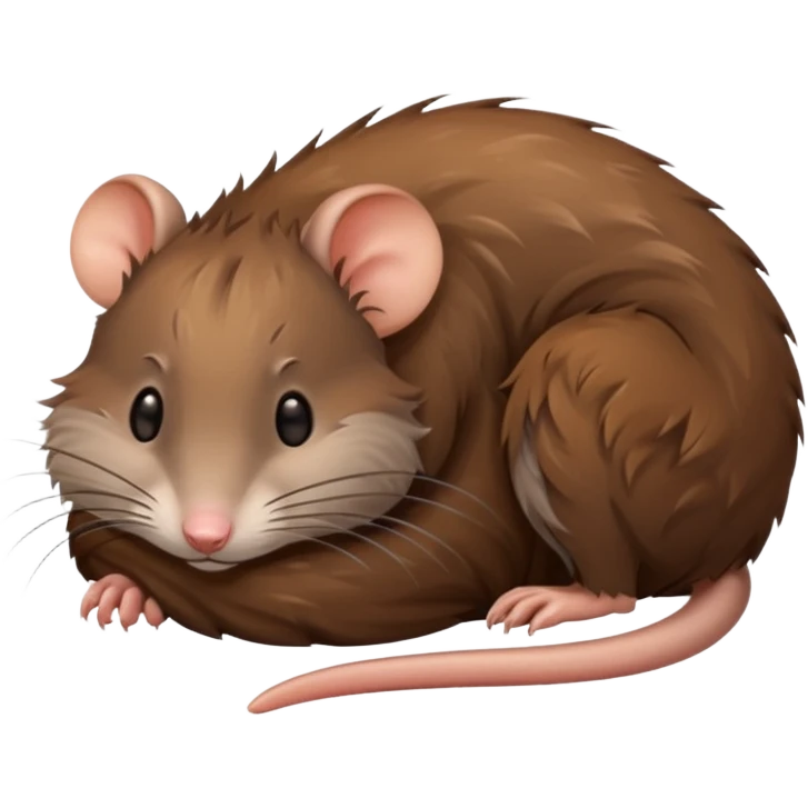 Curled up rat emoji
