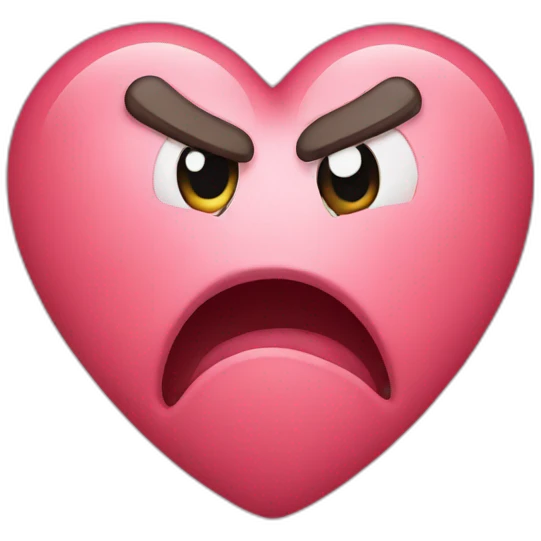 annoyed face heart emoji