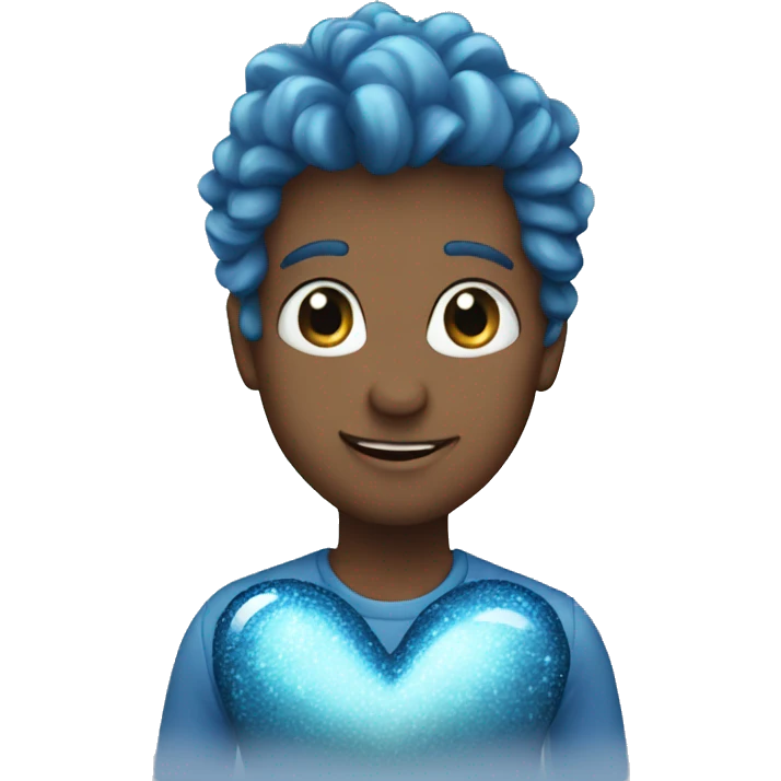 blue sparkling heart  emoji