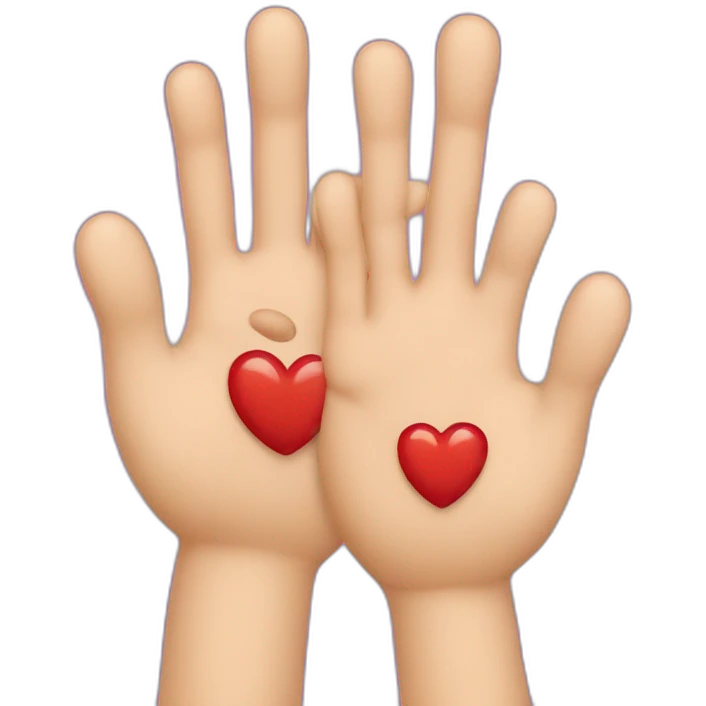 Squeeze qui fait un cœur avec ses mains emoji