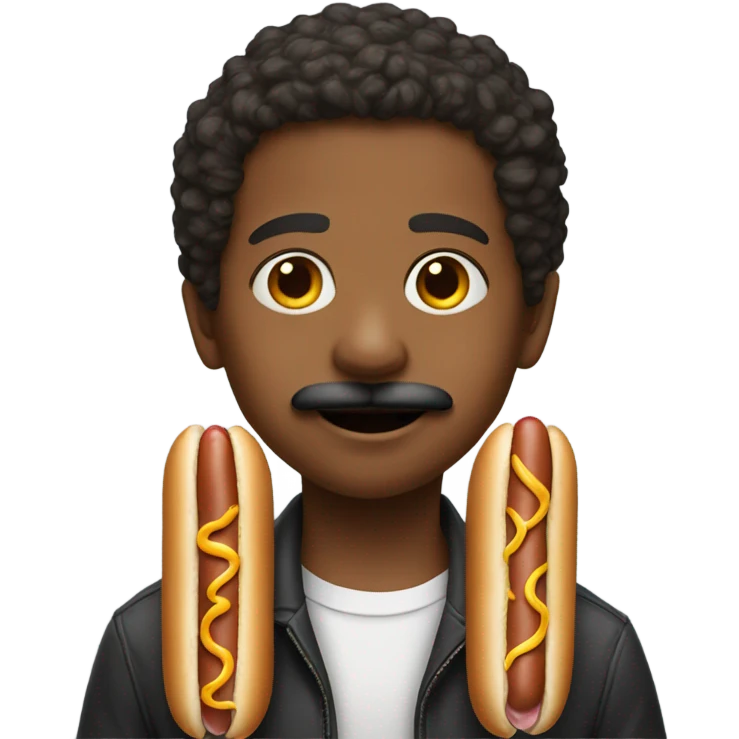 Child with a hot dog mustache  emoji