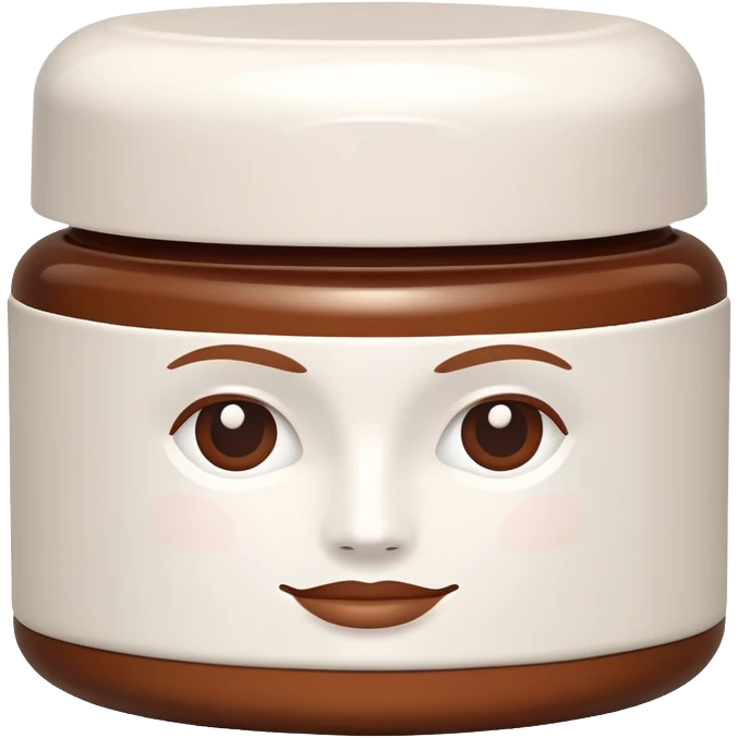 Facial care white and brown jars emoji