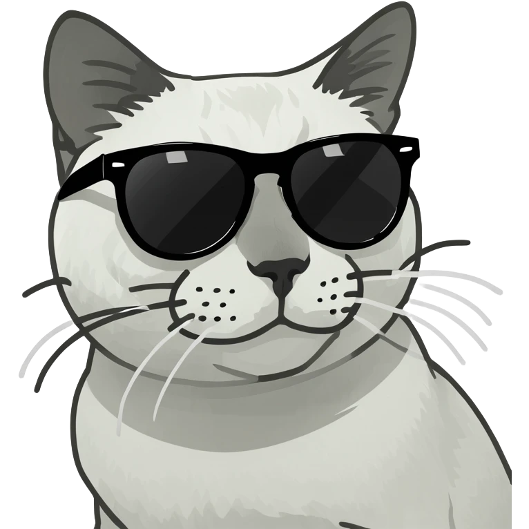 Cat with sunglasses emoji