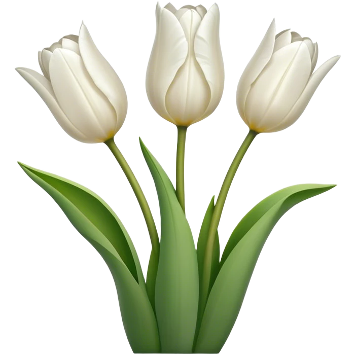 White tulips emoji
