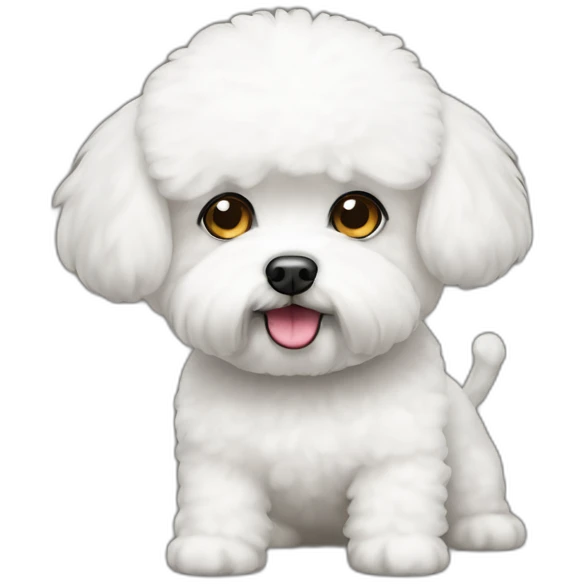 one eyed bichon frise emoji